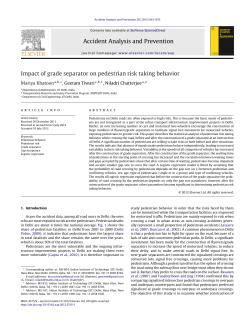 Impact of grade separator on pedestrian risk taking behavior