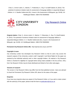 City Research Online