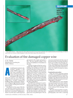 Evaluation of fire damaged copper wire