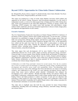 Beyond COP21: Opportunities for China