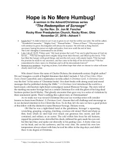 Hope is No Mere Humbug! - Rocky River Presbyterian Church