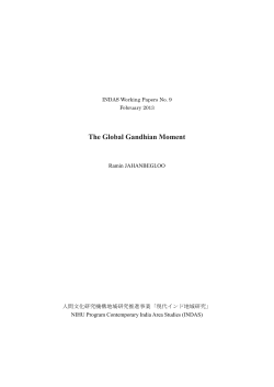 The Global Gandhian Moment - 南アジア地域研究 INDAS