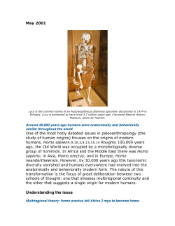Origins of Modern Humans