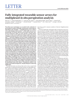 Fully integrated wearable sensor arrays for multiplexed in situ