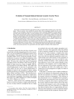 Evolution of Tsunami-Induced Internal Acoustic