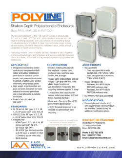 Shallow Depth Polycarbonate Enclosures