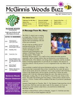 A Message From Ms. Mary - McGinnis Woods Country Day School