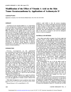 Modification of the Effect of Vitamin A Acid on the