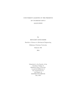 concurrent learning in the presence of uncertain input