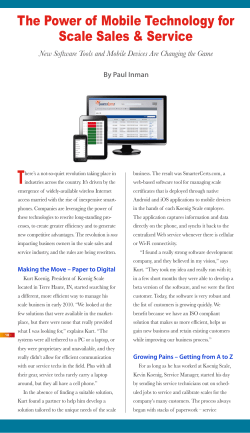 The Power of Mobile Technology for Scale Sales