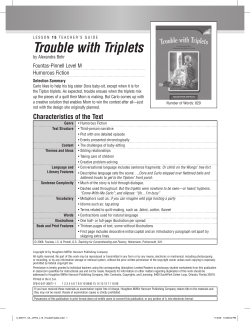 Trouble with Triplets - Houghton Mifflin Harcourt