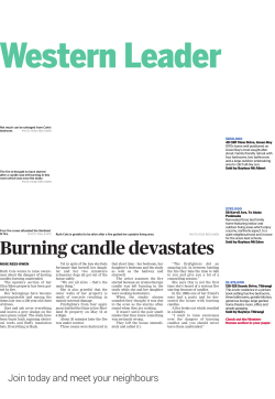 Burning candle devastates