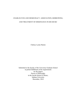 CHARLES IVES AND DEMOCRACY: ASSOCIATION, BORROWING