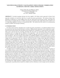 Multiple Reactivity Calculation Using Single Correlated Sampling