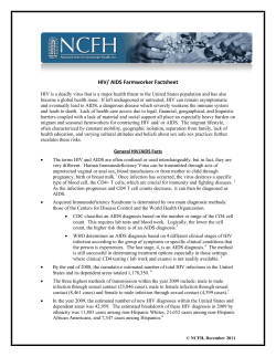 HIV/ AIDS Farmworker Factsheet - National Center for Farmworker