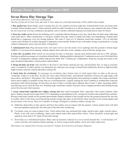 Seven Horse Hay Storage Tips