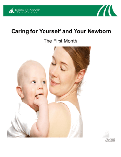Caring for Yourself and Your Newborn: The First Month