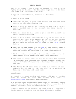 FLYING GROUPS When it is agreed by all prospective members that