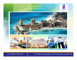 Concierge Services At the Ritz