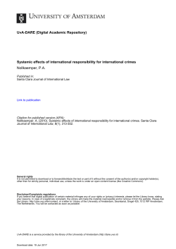 Systemic effects of international responsibility for - UvA-DARE