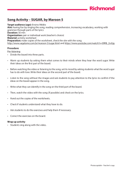 Song Activity &ndash; SUGAR, by Maroon 5