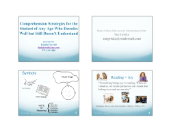 Comprehension Strategies for the Student of Any Age