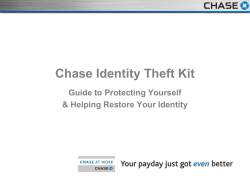 Chase Identity Theft Kit