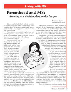 Parenthood and MS - MS Society of Canada