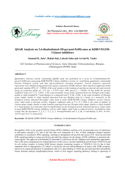 QSAR Analysis on 3,4-disubstituted-1H-pyrazol-5(4H)