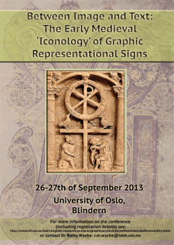 The Early Medieval `Iconology` - Swedish Research Institute in Istanbul