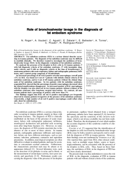 Role of bronchoalveolar lavage in the diagnosis of fat embolism