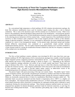 Thermal Conductivity of Thick Film Tungsten
