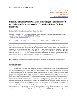 Direct Electrocatalytic Oxidation of Hydrogen Peroxide Based on