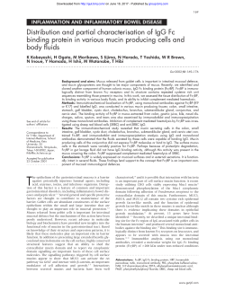 Distribution and partial characterisation of IgG Fc binding
