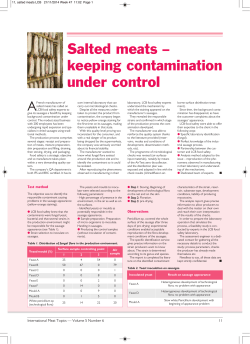 Keeping contamination under control in