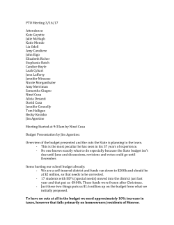 PTO Meeting 3/16/17 Attendance - Fawn Hollow Elementary School