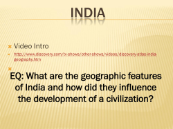 EQ: What are the geographic features of India and how did