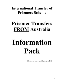 Prisoner Transfers FROM Australia