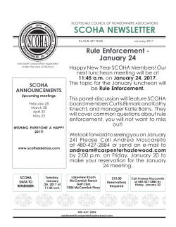 January, 2017 - Scottsdale Council of Homeowners Associations