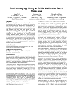 Food Messaging: Using an Edible Medium for