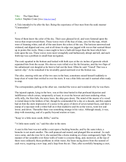 Title: The Open Boat Author: Stephen Crane [More Titles by Crane