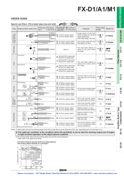 FX-D1/A1/M1 - Sunx Sensors
