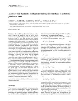 Evidence that hydraulic conductance limits photosynthesis in old