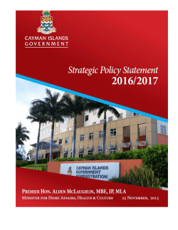 2016/17 Policy Statement - Cayman Islands Government