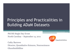 in Building ADaM Datasets