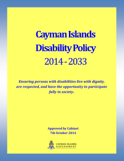 Cayman Islands Disability Policy 2014