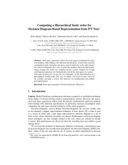 Computing a Hierarchical Static order for Decision Diagram