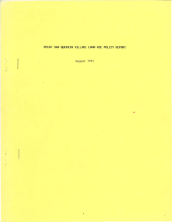 point san quentin village land use policy report