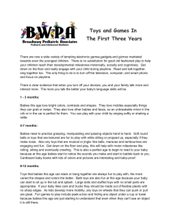 Toys and Games In The First Three Years