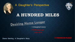 A HUNDRED MILES - Knowledge College For Aging